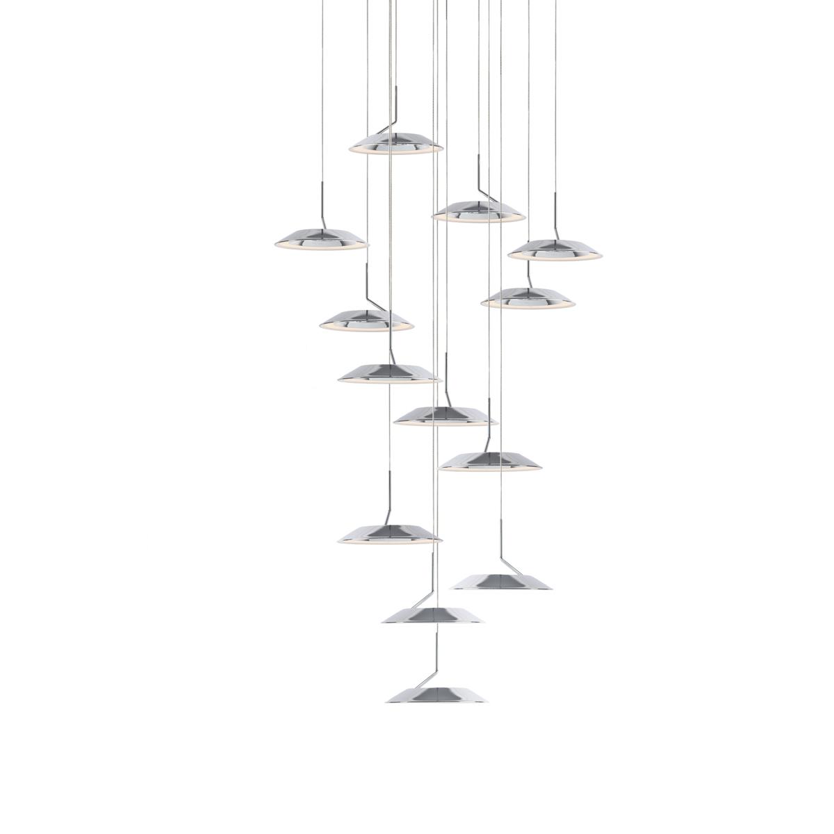 Koncept RYP-C13-SW-CRM Royyo LED 22 inch Chrome Pendant Ceiling Light